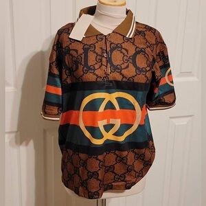 Fashion Stylish Brown and Black  Polo Shirt